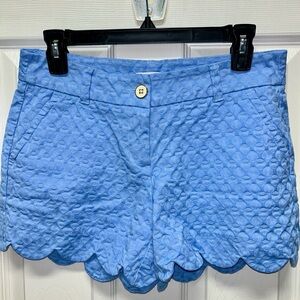 NWOT, Blue Scalloped Women's Shorts